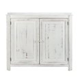 thumbnail image 2 of Luxury Living Solid Wood 42-Inch Loft 2 Door Credenza in White Distressed, 2 of 7