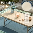 thumbnail image 5 of MF Studio 4-Piece Windsor Style Outdoor Patio Furniture Set, Farmhouse Wood-Grain Metal Outdoor Patio Conversation Set for 5 People, Beige, 5 of 9