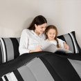 thumbnail image 5 of Homewish Modern Geometric Stripe Full Size Comforter Sets.Abstract Waves Lines Bedding Comforter Set,Gray Black Bedding Sets For Boys Kids,Microfiber Bedroom Decor Reversible,3-Piece, 5 of 8