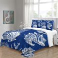 thumbnail image 4 of Home Bedding Set Fish Shell Comforter Cover Set Teen Adult Creative Seafloor Bedspreads,California King (98"x104"), 4 of 5