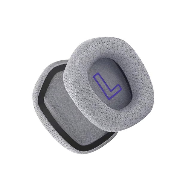 Injueey Almohadillas para los oídos Cojín Protección auditiva Gaming Leather On-ear Mesh Gamer Cover Accesorios Reemplazo para G733 Videojuegos y accesorios Gris Almohadillas