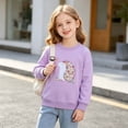 thumbnail image 6 of Mitankcoo Girls Embroidered Sweatshirt Long Sleeve Crew Neck Pullover for Casual Comfort Tops 1-7Y, 6 of 8