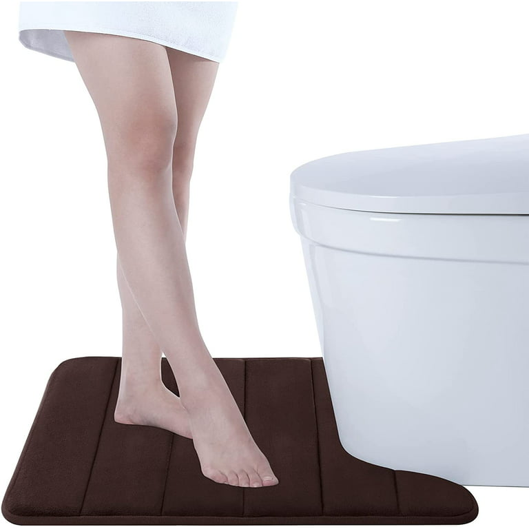Smiry Memory Foam Bathroom rugs Toilet mats, U-Shaped Contour