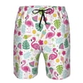 thumbnail image 3 of Pofeuu Cute Flamingo Prin Men's Swim Trunks Quick Dry Bathing Suit Swimming Board Shorts Mesh Lining Beach Swimwear-3X-Large, 3 of 6