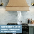 thumbnail image 5 of Akicon 36 Inch Stainless Steel Range Hood Insert, 600 CFM Ducted Built-in Vent Hood, Ultra Quiet, Dimmable Cool & Warm Dual LED Lights, Dishwasher Safe Filters, 5 of 8