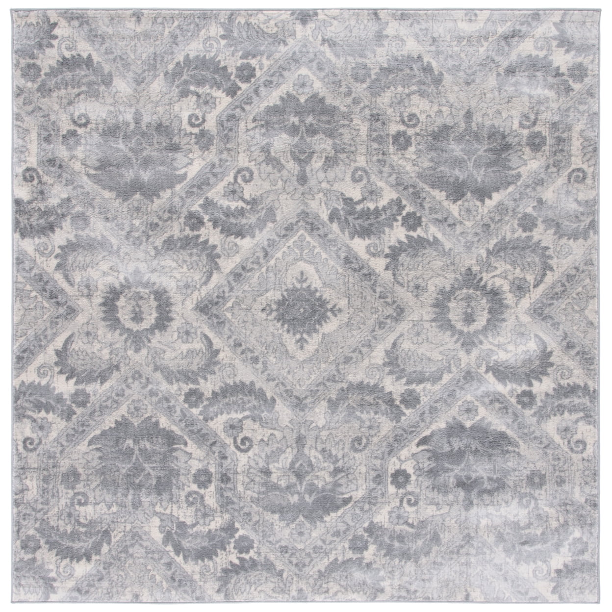 SAFAVIEH Brentwood Zharko Oriental Area Rug, 4' x 6', Grey/Light Grey
