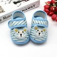 thumbnail image 2 of Infant Cute Cartoon Cotton Shoes Bear Pattern Stripes Casual Sneakers Newborn Soft Sole Toddler Shoes 0-18M, 2 of 3