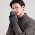 thumbnail image 5 of Simplicity Not Easy to Pilling Aldult Knitting Flip Gloves Outdoor Gloves Keep Warm Winter LIGHT GRAY, 5 of 7