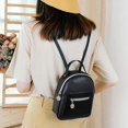 thumbnail image 2 of Mochila De Cuero De Pu Lindo Bolso De Hombro Con Cremallera Regalo De Campista De Viaje Para Mujer Niña Speravity AP006412-03, 2 of 6