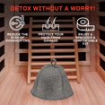 thumbnail image 2 of Gorro de sauna LifePro de lana tradicional rusa para hombre y mujer, 2 of 6