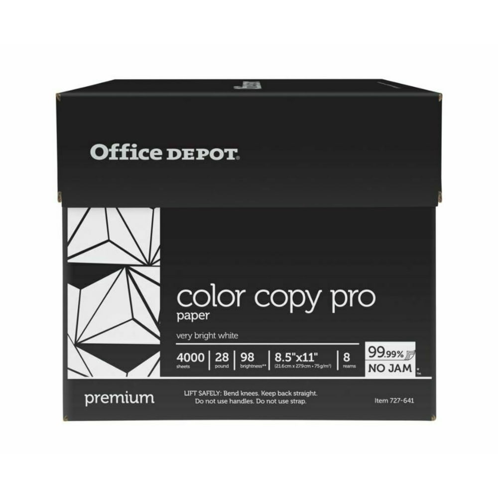 Office Depot Color Copy Paper, Letter, 28 Lb, 500Sheets, 8Ream