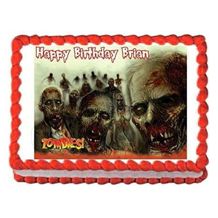 Zombies edible party cake topper decoration cake frosting sheet