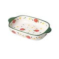 thumbnail image 1 of Home Rectangular Baking Bowl Microwave Oven Special Utensils Double Ear Ceramic Baking Dish Cheese Baked Rice Plate, 1 of 6