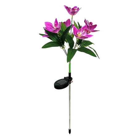 

AGXAP Garden Lamps Solar Lily//Orchid Lamp Outdoor Garden Patio Lamp ABS For Indoor Or Outdoor Decoration Beautiful Suitable For Outdoor People