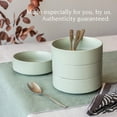 thumbnail image 3 of over&back Stackable Cereal Bowl Set - Stoneware Dishes - Comes with 4 Cereal Bowls - Easy-to-Stack Breakfast Place Settings - 6.2" x 6.2" x 2.2" - 25oz - Semi-Matte Sage, 3 of 10
