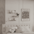thumbnail image 5 of 16 inch Floating Wall Shelves with Black Metal Guardrail Set of 3, Beige Wall Mounted Shelf for Bedroom Bathroom Kitchen Living Room, Different Sizes, 5 of 7