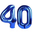 thumbnail image 1 of Balloon Kelfuoya Number 40, lámina de mylar, azul marino, 40 pulgadas, 1 of 6