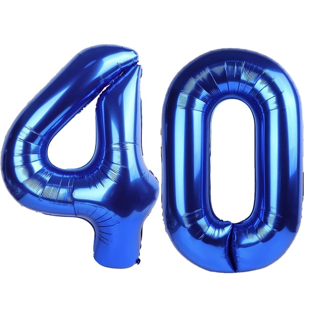 Balloon Kelfuoya Number 40, lámina de mylar, azul marino, 40 pulgadas