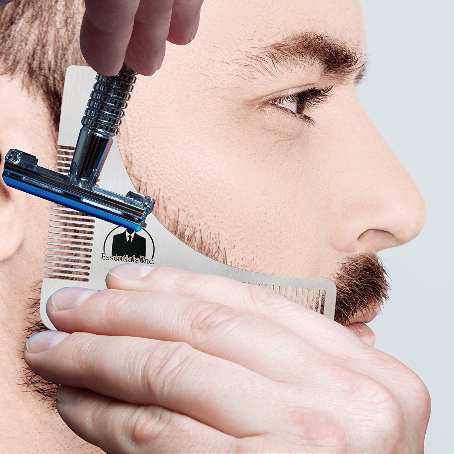 Essentials Beard Shaping Tool Comb For Shaving Symmetric