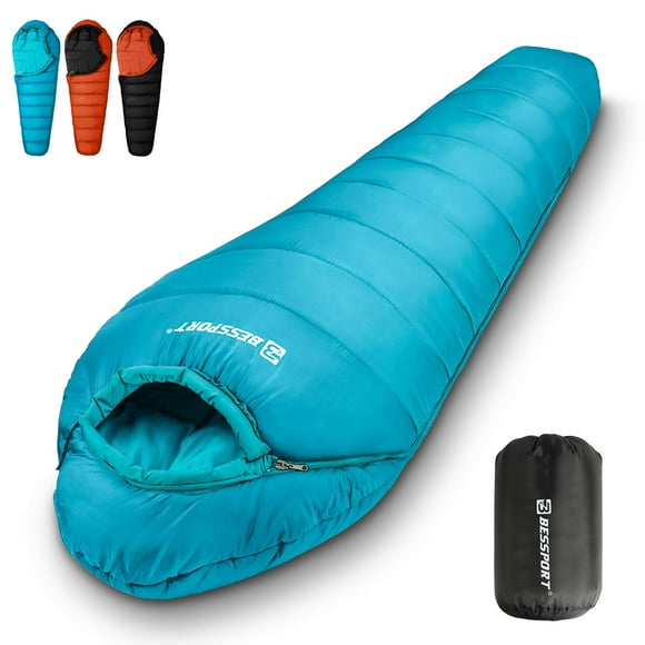 Saco de dormir Bessport Mummy, 230 x 80 x 55 cm, 2 kg, para climas fríos