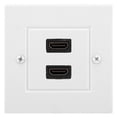 thumbnail image 1 of Placa de pared, diseño exquisito del panel HDMI del panel de la placa HDMI del puerto dual blanco HDMI, 1 of 8