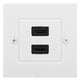 thumbnail image 1 of Placa de pared HDMI dual universal para uso en hoteles, hogares y oficinas: compatible con el estándar de EE. UU., 1 of 8