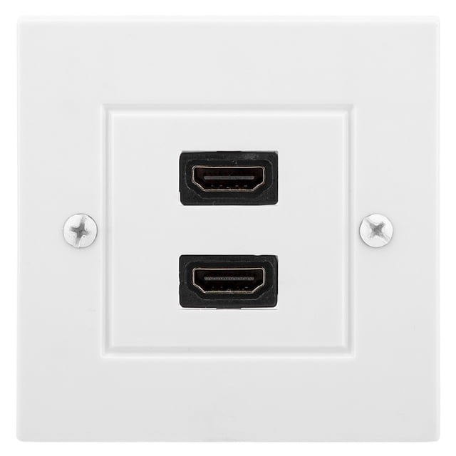 Placa de pared, diseño exquisito del panel HDMI del panel de la placa HDMI del puerto dual blanco HDMI
