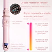 Automatic Curling Wand Rotating Iron Pink 1.1 Inch Hair Curler Tool