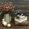 thumbnail image 2 of CVHOMEDECO. Primitives Hand Engraving and Painted Wood Wild Duck Farmhouse Figurine Mallard Decorative Accent, 10-1/2 Inch, 2 of 7