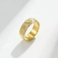 thumbnail image 2 of Stainless Steel Band Silver/Gold/Black Men's Women's 7MM Rhombus Ring Size 6-12, 2 of 8