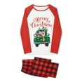 thumbnail image 4 of Elippeo Christmas Pajamas for Family Long Sleeve Elk Truck Print Tops + Plaid Pants Set Sleepwear, 4 of 10