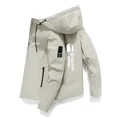 thumbnail image 5 of Chaqueta con capucha para hombre 2023, chaqueta bomber, cortavientos para hombre, abrigos con cremallera, chaquetas de carga ajustadas para primavera y otoño, ropa deportiva informal para hombre, 5 of 5