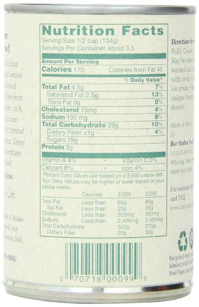 Bar Harbor All Natural Indian Pudding, 15.5-Ounce Cans (Pack of 6)