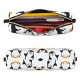 thumbnail image 2 of Balery Cute Penguins Estuche de Lápices de Cuero Impreso, Estuche para Suministros de Arte, Estuche de Lápices con Cremallera, Estuche de Almacenamiento de Papelería, 2 of 7
