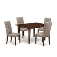 thumbnail image 2 of East West Furniture Milan 5-piece Wood Dining Room Set in Mahogany, 2 of 6