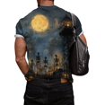 thumbnail image 4 of Trgacdwlo Funny Pumpkin Ghost Mens Halloween Shirts Crew Neck Men's Short Sleeve Shirts Vintage Ghost Pattern Men Graphic T Shirts, 4 of 6