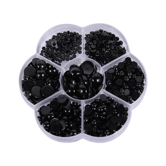 Riforla 500pcs Eyes and Noses Craft Doll Eyes Black Eyes for Puppet Plush Animal and Teddy Bear Crafts Crochet Toy and Stuffed Animals (Assorted Sizes) Buttons