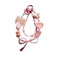 thumbnail image 1 of Llavero con cuentas, juguete coleccionable, teléfono y lazo, decoración para coche. Rosa, 1 of 9