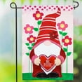 thumbnail image 4 of Evergreen 18.00In Valentine Gnome Garden Flag, , Applique Hearts Flowers Double-Sided 169218, 4 of 5