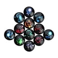 thumbnail image 1 of 20 Piezas 12 Constelaciones Cabujón de Cristal de Gema de Tiempo de Espalda Plana forma forma forma para Joyas de álbum de Recortes 10-25mm 12mmx12mm Gloria Time Cabochon de gema, 1 of 8