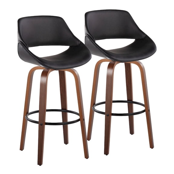 LumiSource Fabrico 30" Fixed-Height Barstool - Set of 2