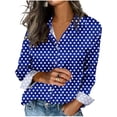 thumbnail image 1 of Veste en Jean Imprimée pour Femmes, Cardigan Décontracté à Manches Longues et Coupe Ample avec Boutons devant et Col à Revers, 1 of 5