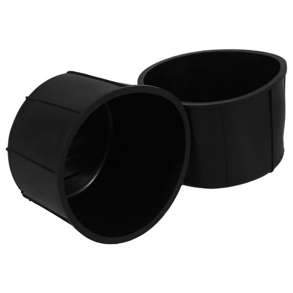 MERRYHAPY Rubber Cup Holder Inserts 1 Pair Black Car Console Beverage Stabilizer Accessories