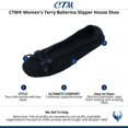 thumbnail image 6 of CTM  Terry Ballerina Slipper House Shoe (Women), 6 of 6