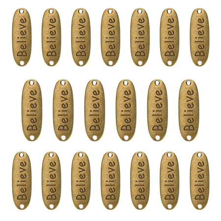 

20Pcs Alloy Pendant Easy To Store And Carry Believe Pendant Letter Tag For DIY Crafts Knitting Sewing