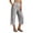 Gray, variant on Womens Cotton Capris Lounge Yoga Pajama Cropped Pants Casual Wide Leg with Pockets Elastic Waist Workout Sweat Pants Summer Gray XL(XL)