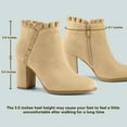thumbnail image 2 of Unique Bargains Women's Ruffle Chunky Heel Ankle Boots, 2 of 5
