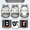 thumbnail image 3 of Yayeee Toggle Light Switch Wall Plate 1-Gang 4.5"x2.7" Home Decorative Outlet Cover, Black Cute Cat, 3 of 7