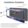 thumbnail image 4 of License Plate Frame Round Galaxy Glow Cosmic Blue Purple And Pink Marble License Plate Cover Front Plates Frames Car Tag Frame 2 Pieces Starry Sky Space And Galaxy Aluminum License Plate Cover, 4 of 6
