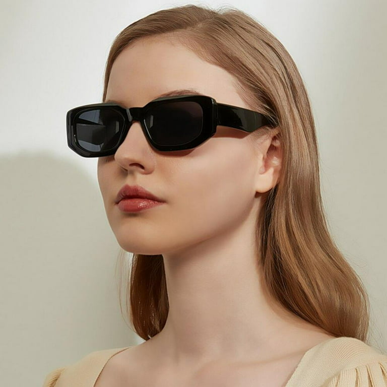 DROPSHIPPING!]Summer Korean Retro Small Frame Polygon Sunglasses Women  Fashion Pattern Decoration Ladies Sun Glasses UV400 